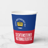 Liechtensteinse nationale dagvlag papieren bekers (Achterkant)