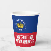Liechtensteinse nationale dagvlag papieren bekers (Voorkant)