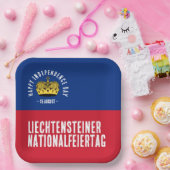 Liechtensteinse nationale dagvlag papieren bordje (Feest)