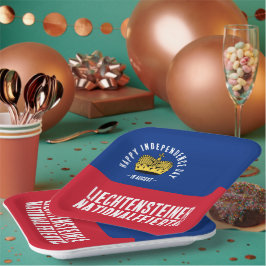 Liechtensteinse nationale dagvlag papieren bordje