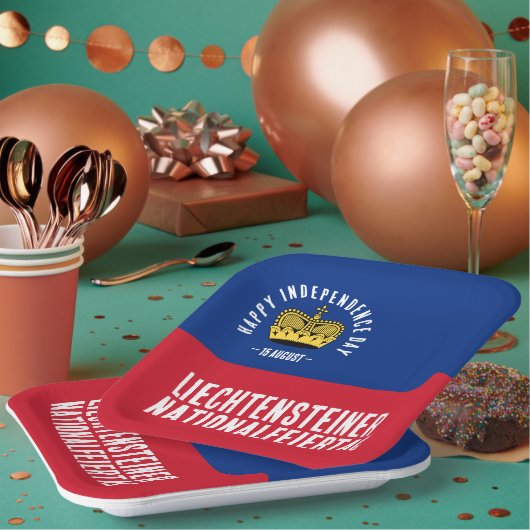 Liechtensteinse nationale dagvlag papieren bordje (Multi)