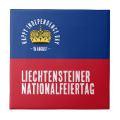 Liechtensteinse nationale dagvlag tegeltje (Voorkant)