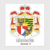 Liechtensteinse nationale wapenschild sticker (Vel)