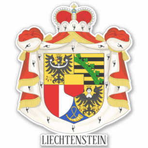 Liechtensteinse nationale wapenschild sticker