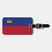 Liechtensteinse vlag bagagelabel (Voorkant horizontaal)