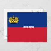 Liechtensteinse vlag briefkaart (Voorkant / Achterkant)