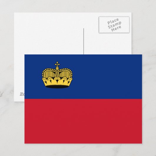 Liechtensteinse vlag briefkaart (Voorkant / Achterkant)