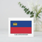 Liechtensteinse vlag briefkaart (Staand voorkant)