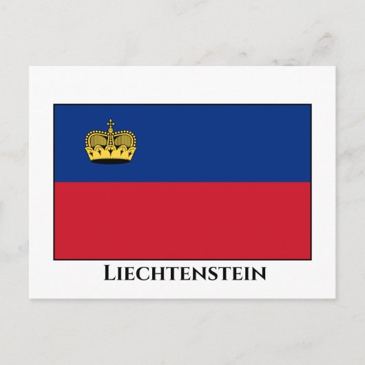 Liechtensteinse vlag briefkaart (Voorkant)