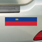 Liechtensteinse vlag bumpersticker (Op auto)