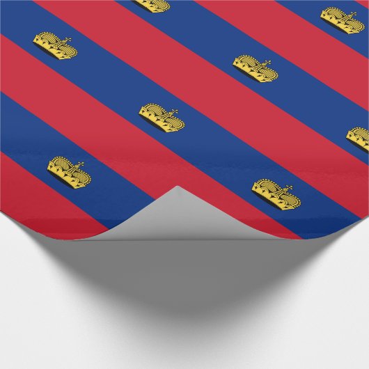 Liechtensteinse vlag cadeaupapier (Hoek)
