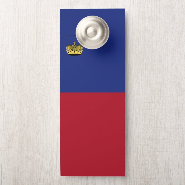 Liechtensteinse vlag deurhanger (Op knop)