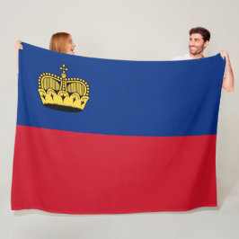 Liechtensteinse vlag fleece deken