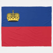 Liechtensteinse vlag fleece deken (Voorkant (Horizontaal))