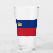 Liechtensteinse vlag glas (Voorkant)