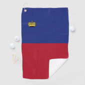 Liechtensteinse vlag golfhanddoek (Insitu)