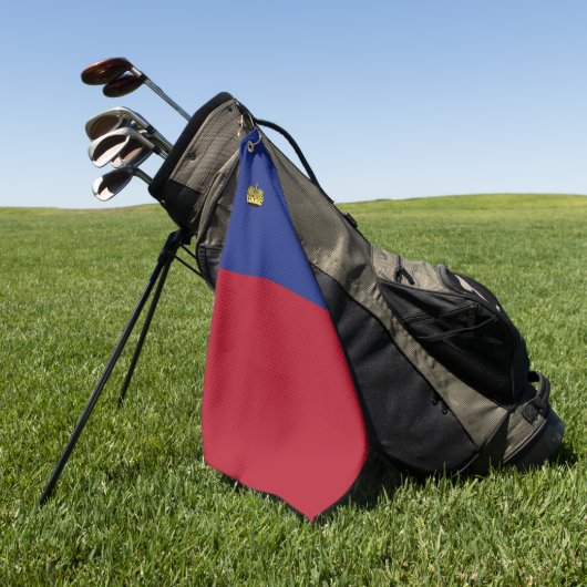 Liechtensteinse vlag golfhanddoek (Groen)