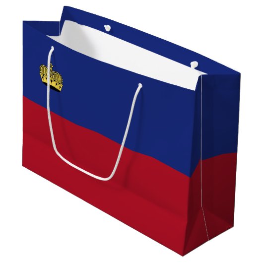Liechtensteinse vlag groot cadeauzakje (Voorkant Gekanteld)