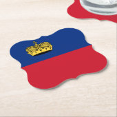 Liechtensteinse vlag kartonnen onderzetters (Gekanteld)
