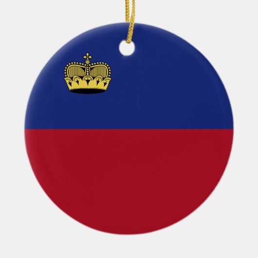 Liechtensteinse vlag keramisch ornament (Voorkant)