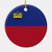 Liechtensteinse vlag keramisch ornament (Achterkant)