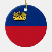 Liechtensteinse vlag keramisch ornament (Voorkant)