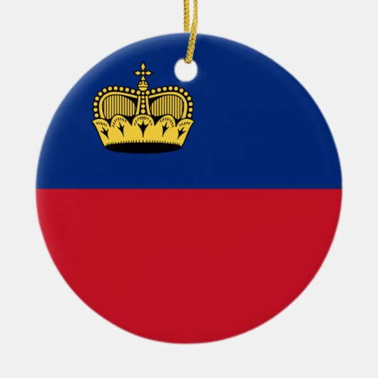 Liechtensteinse vlag keramisch ornament (Voorkant)
