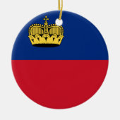 Liechtensteinse vlag keramisch ornament (Voorkant)