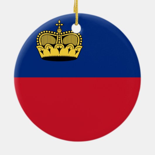 Liechtensteinse vlag keramisch ornament (Achterkant)