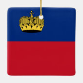 Liechtensteinse vlag keramisch ornament (Achterkant)