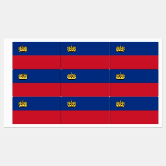 Liechtensteinse vlag labels (Vel)