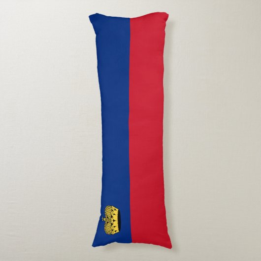 Liechtensteinse vlag lichaamskussen (Voorkant Verticaal)