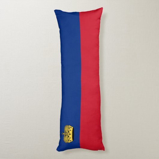 Liechtensteinse vlag lichaamskussen (Achterkant (Verticaal))