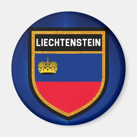 Liechtensteinse vlag magneet (Voorkant)