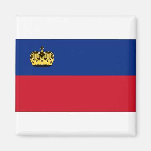 Liechtensteinse vlag magneet (Voorkant)