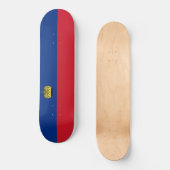 Liechtensteinse vlag persoonlijk skateboard (Voorkant)
