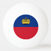 Liechtensteinse vlag pingpongbal (Voorkant)