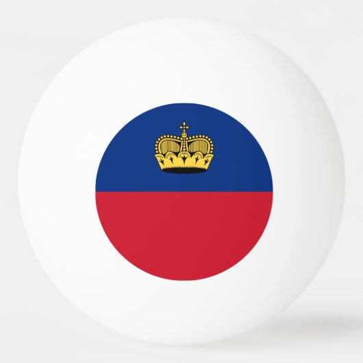 Liechtensteinse vlag pingpongbal (Voorkant)