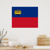 Liechtensteinse vlag poster (Keuken)