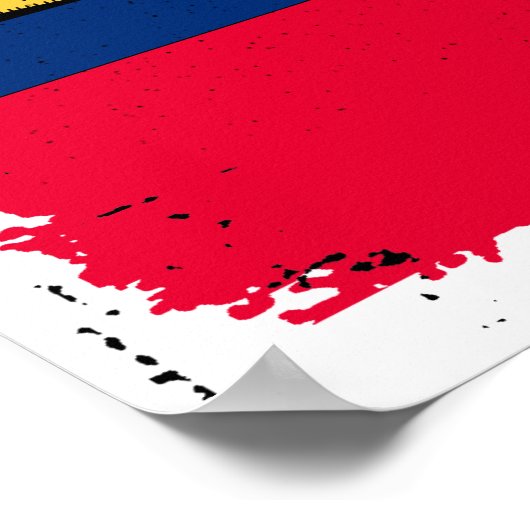 Liechtensteinse vlag poster (Hoek)