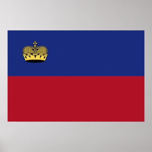 Liechtensteinse vlag poster (Voorkant)
