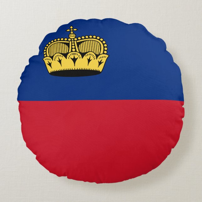 Liechtensteinse vlag rond kussen (Voorkant)