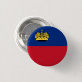 Liechtensteinse vlag ronde button 3,2 cm (Voorkant /achterkant)