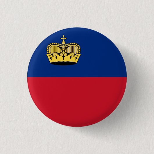 Liechtensteinse vlag ronde button 3,2 cm (Voorkant)