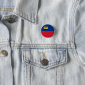 Liechtensteinse vlag ronde button 3,2 cm (In situ)