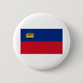 Liechtensteinse vlag ronde button 5,7 cm (Voorkant)