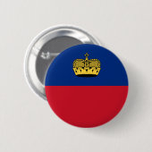 Liechtensteinse vlag ronde button 5,7 cm (Voorkant /achterkant)