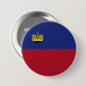 Liechtensteinse vlag ronde button 7,6 cm (Voorkant /achterkant)