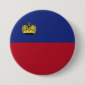 Liechtensteinse vlag ronde button 7,6 cm (Voorkant)