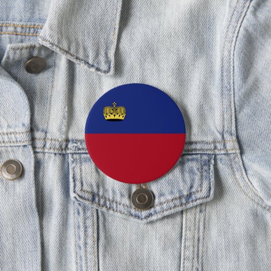 Liechtensteinse vlag ronde button 7,6 cm (In situ)